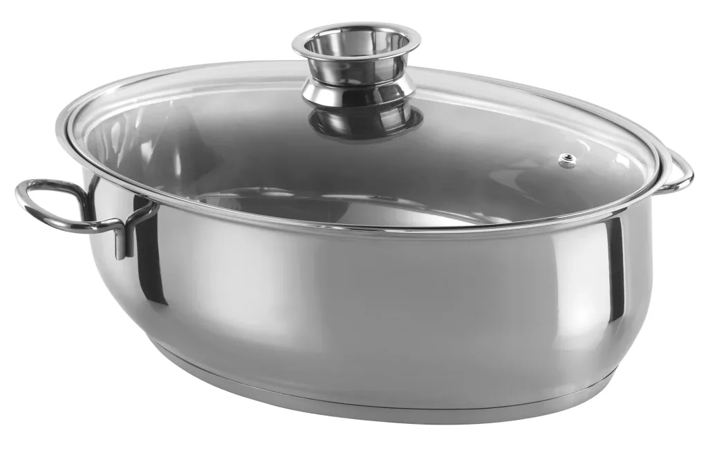 Stainless steel roaster 28 cm, 3 in 1