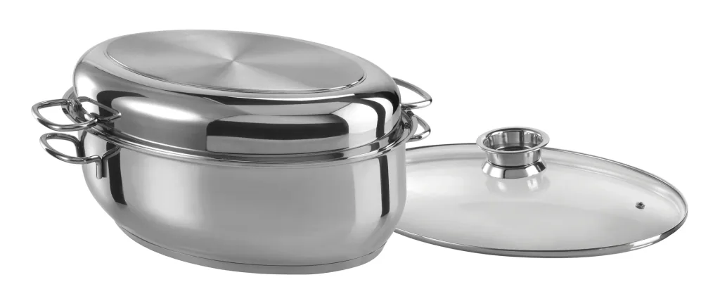 Stainless steel roaster 28 cm, 3 in 1