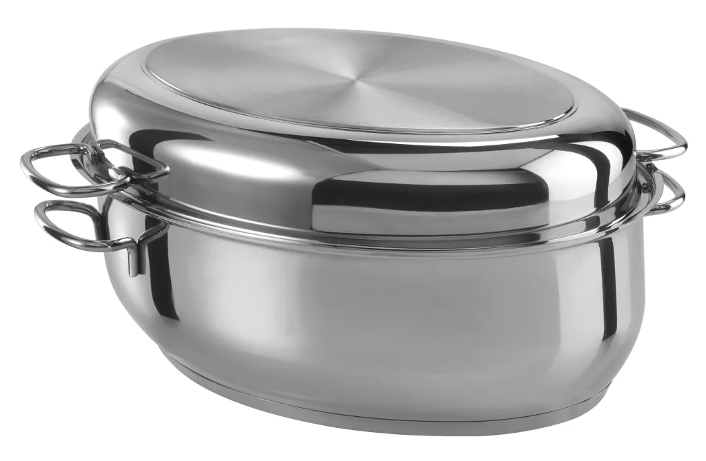 Stainless steel roaster 28 cm, 3 in 1
