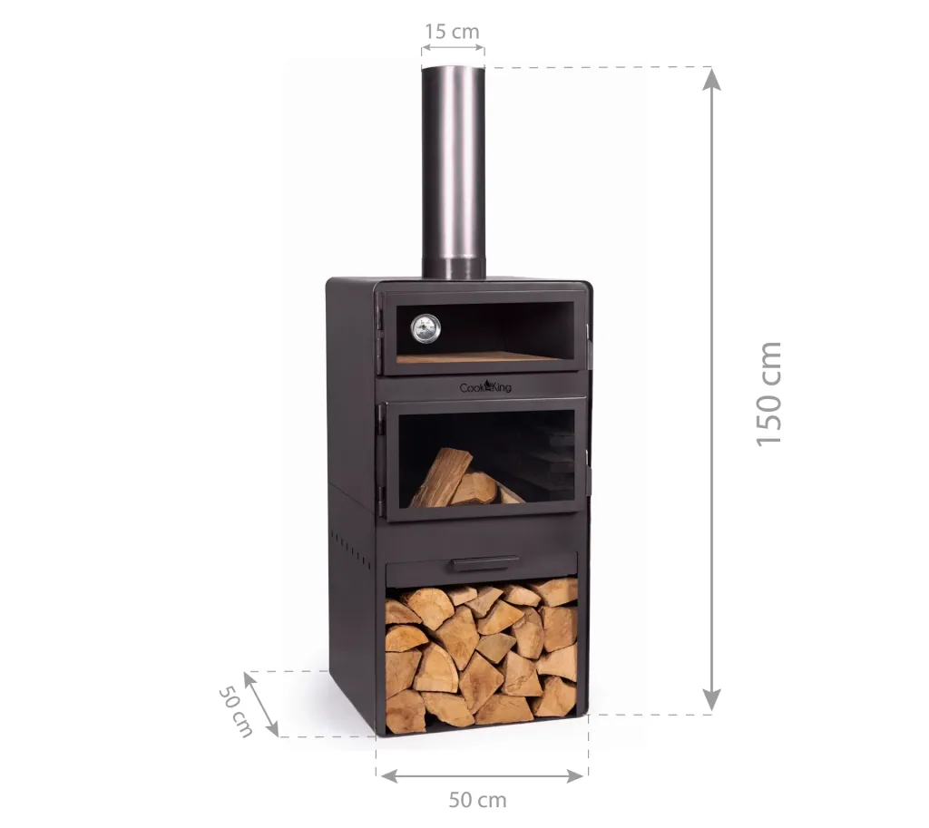 CookKing Vento Plus terrasverwarmer met pizzaoven
