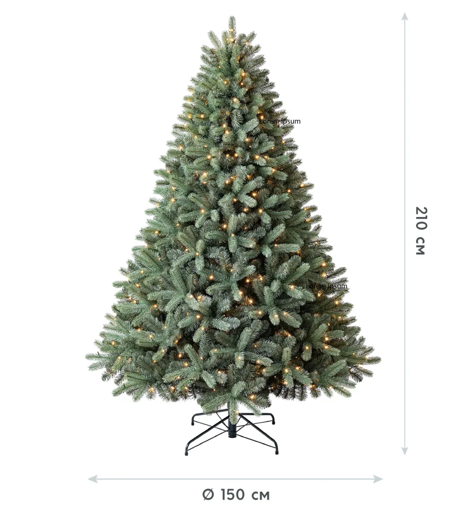 Evergreen Kunstmatige kerstboom Vermont Spar 210 cm | Incl. LED