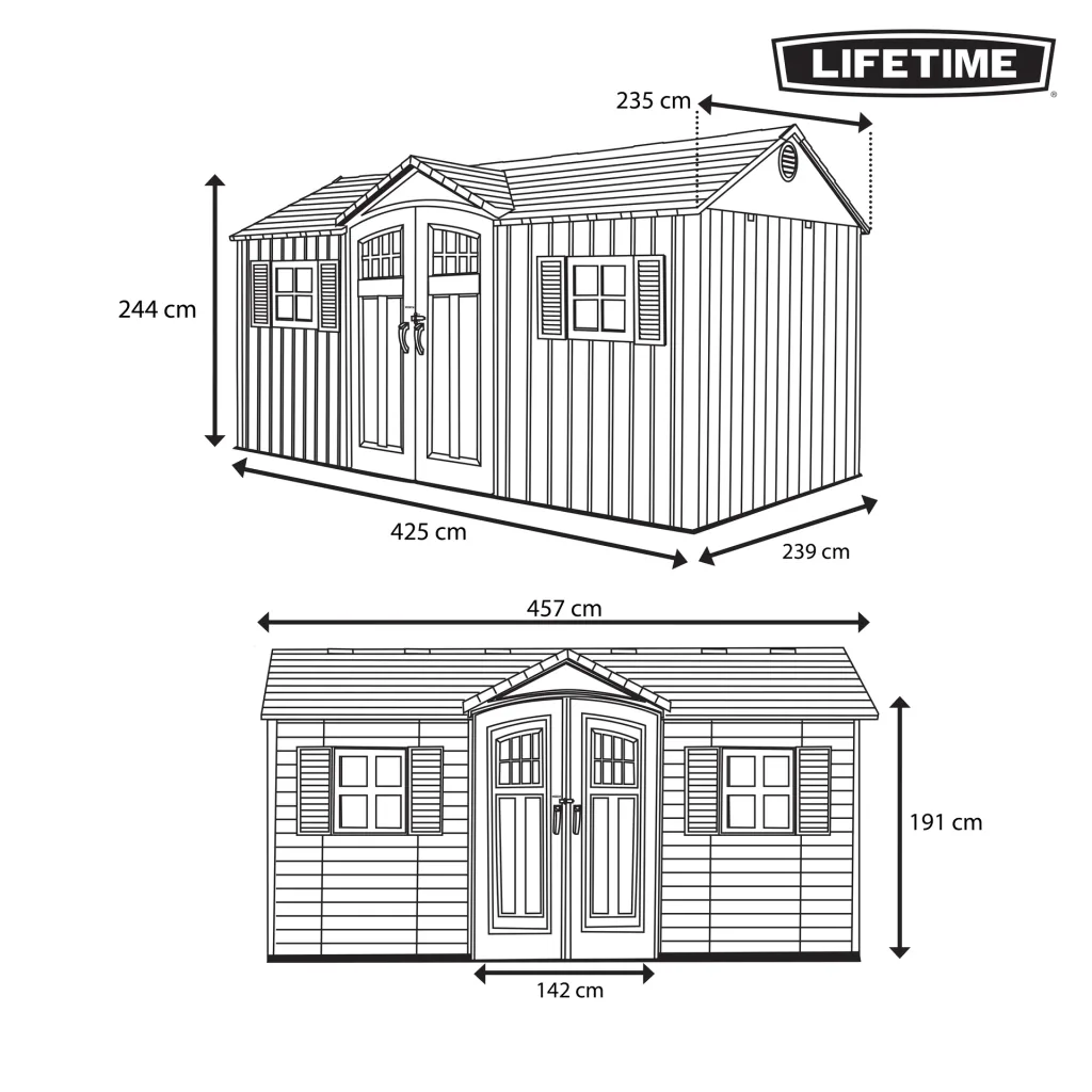 Lifetime Tuinhuis Castle 11,15 m²