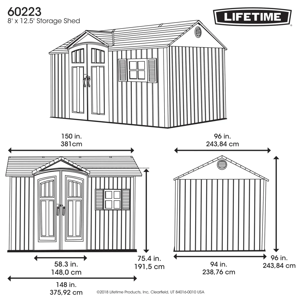 Lifetime Texas tuinhuis 8,99 m²