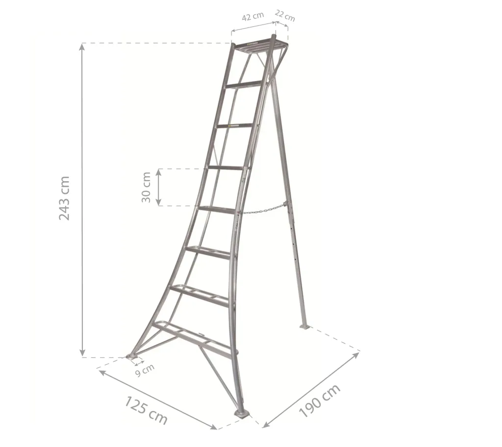 Niwaki 3-paals tuinladder, 240 cm