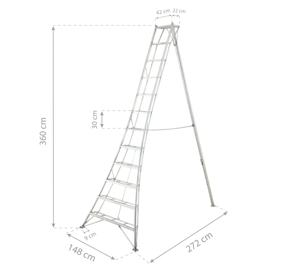 Niwaki 3-poot tuinladder 360 cm