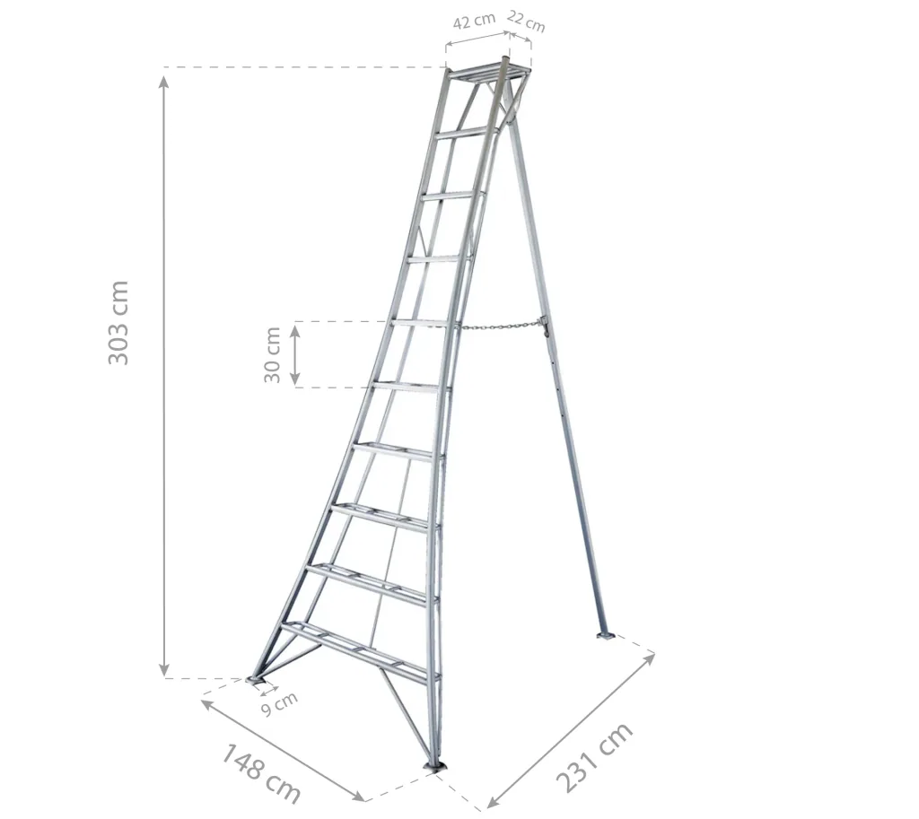 Niwaki 3-staaks tuinladder, 300 cm