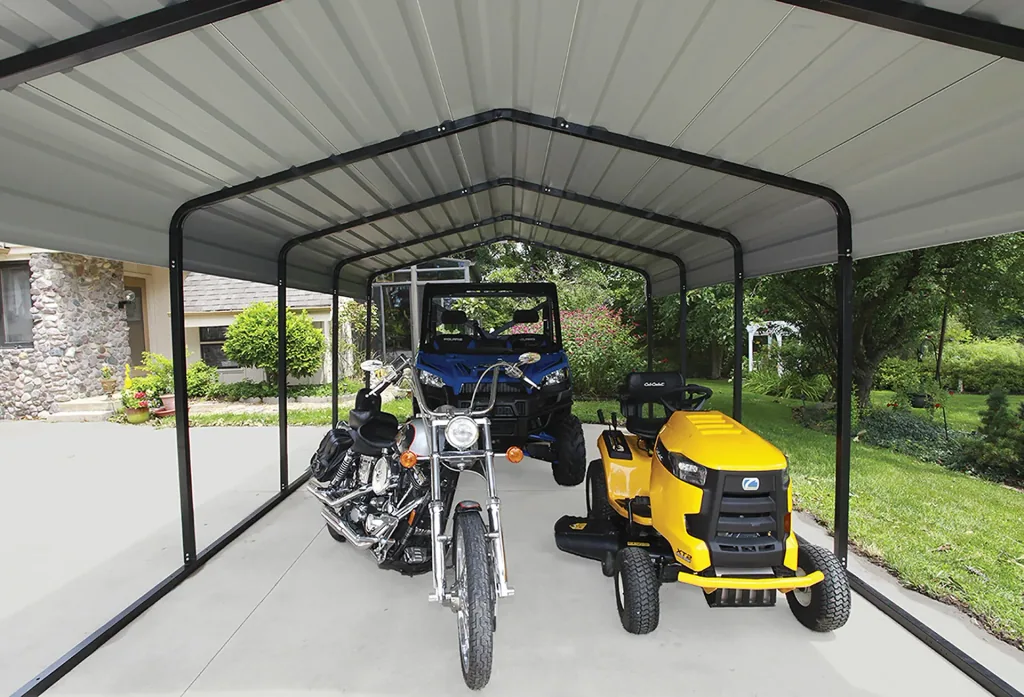Stahlcarport Rom 602 x 370 cm , charcoal-grau