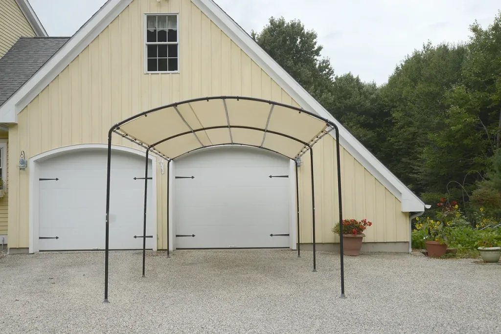 Carport shelter, sand