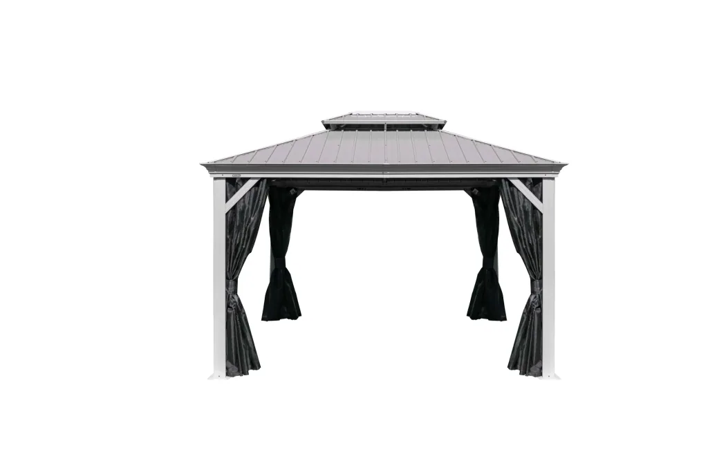 Sojag gordijnenset passend voor de Messina 12x16-paviljoen, champagne
