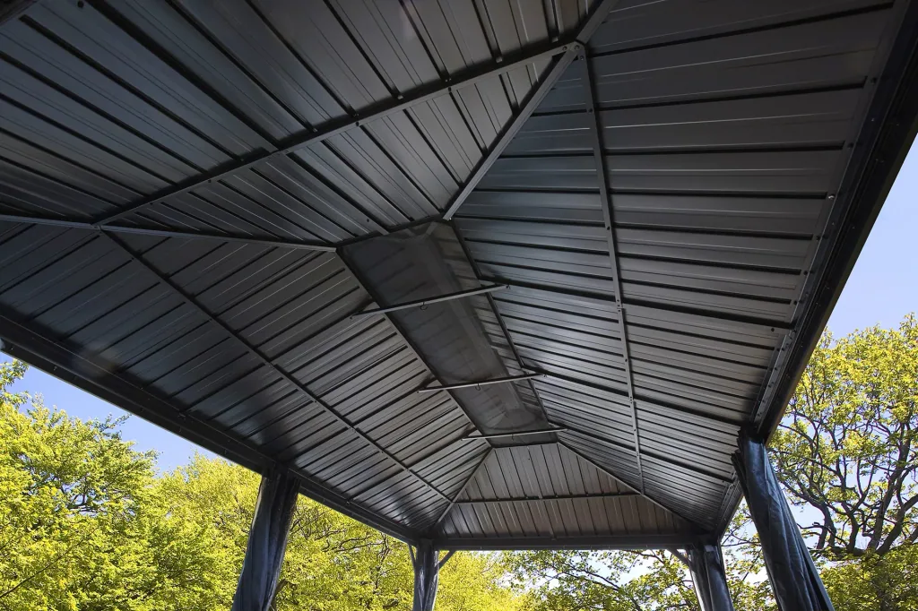 Sojag gordijnenset voor de tuinpaviljoen Messina 12x20