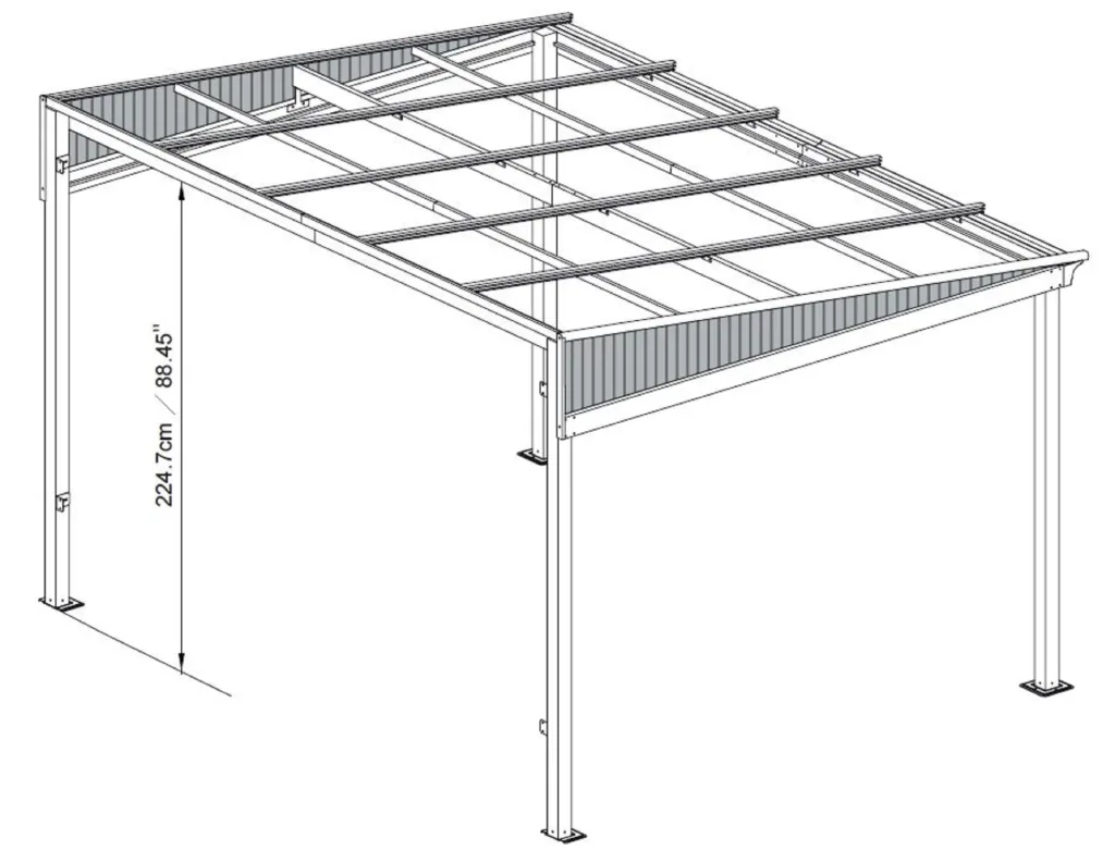 Sojag terrasoverkapping St. Barth 10x12