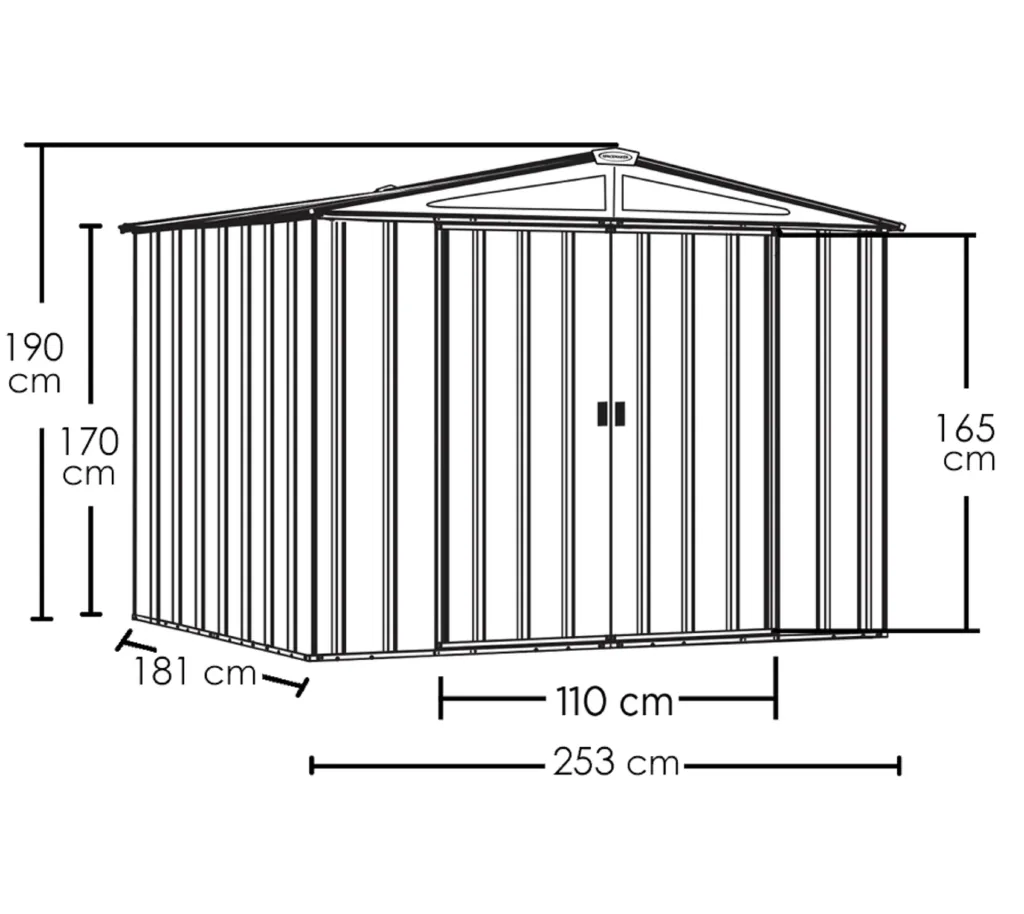 Metallgerätehaus 8x6
