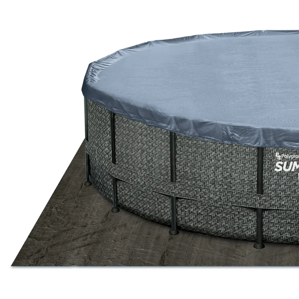 Pool Elite 427 x 107 cm, Rattan grau