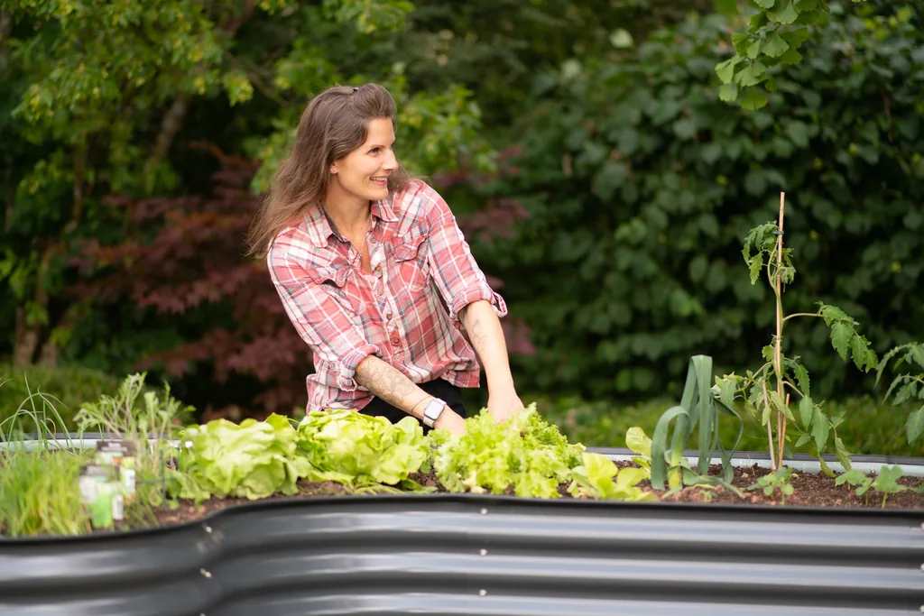 Westmann Verhoogde plantenbak Grow Faster L-vorm Metaal antraciet