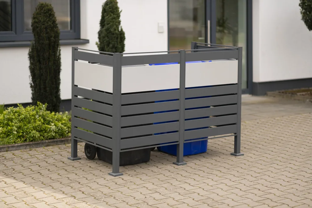 Westmann Afvalcontainerombouw Planum 2er 120 cm antraciet (2× 240 L)