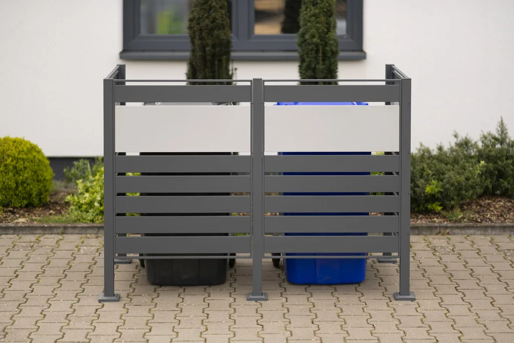 Westmann Afvalcontainerombouw Planum 2er 120 cm antraciet (2× 240 L)