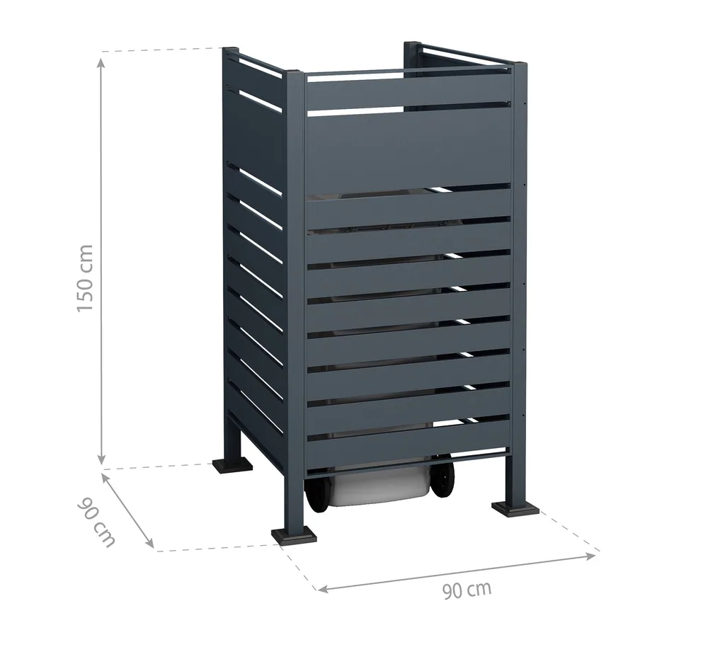 Westmann Afvalbakomhulsel Planum 1er 150 cm antraciet (1× 240 L)