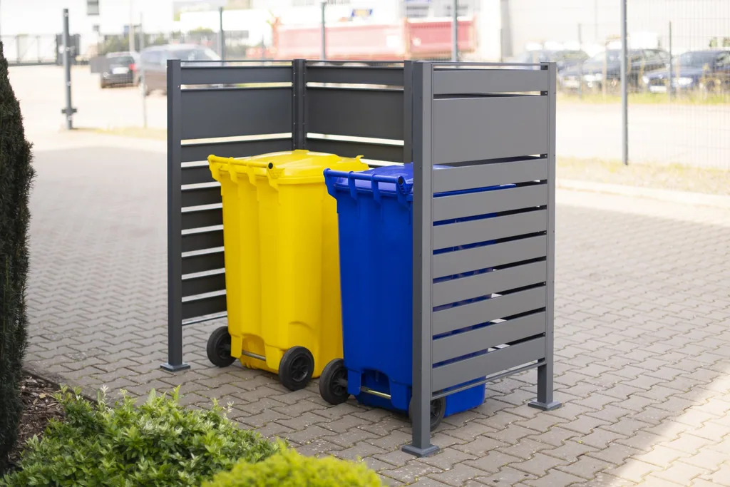 Westmann Afvalcontainerombouw Planum 2er 150 cm antraciet (2× 240 L)