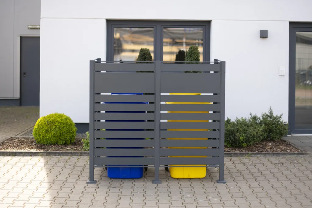 Westmann Afvalcontainerombouw Planum 2er 150 cm antraciet (2× 240 L)