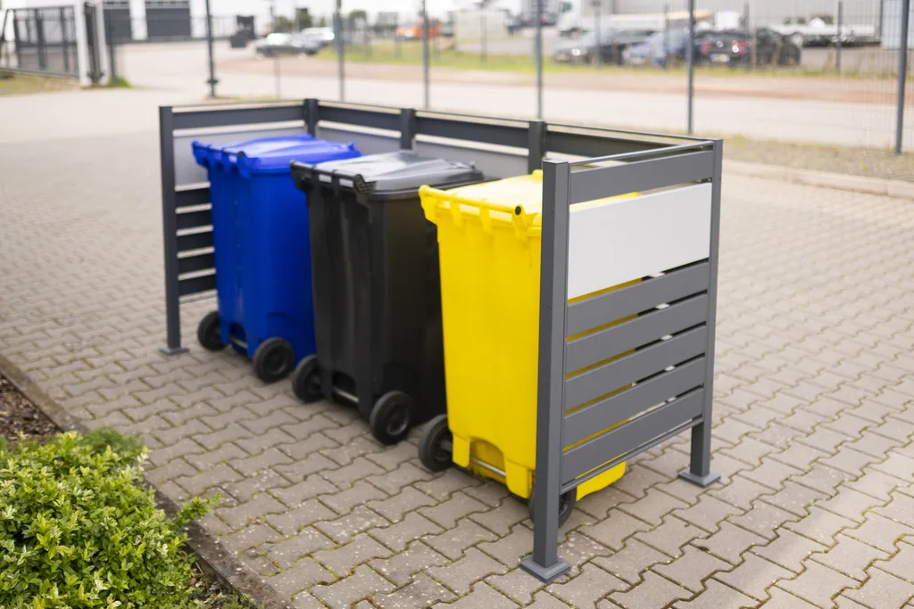 Westmann Afvalcontainerombouw Planum 3-delig 120 cm antraciet (3× 240 L)