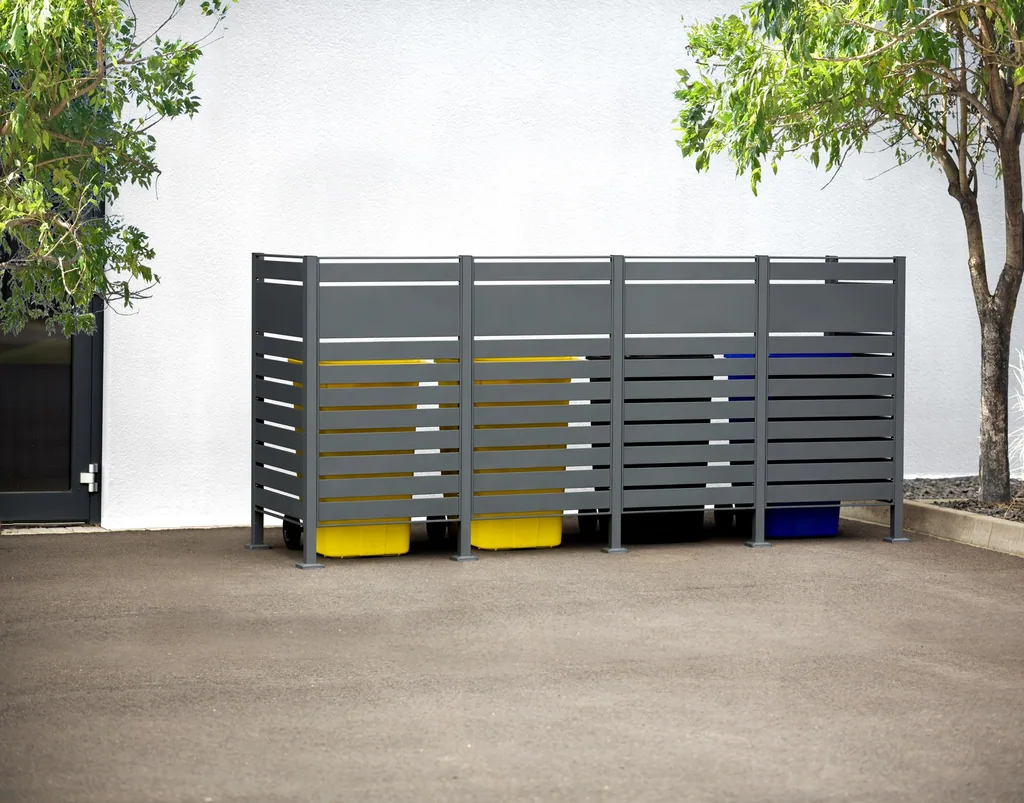 Westmann Afvalcontainerombouw Planum 4er 150 cm antraciet (4× 240 L)