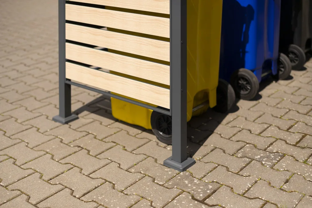 Westmann Afvalcontainerombouw Planum 4-delige 120 cm houtlook (4× 240 L)