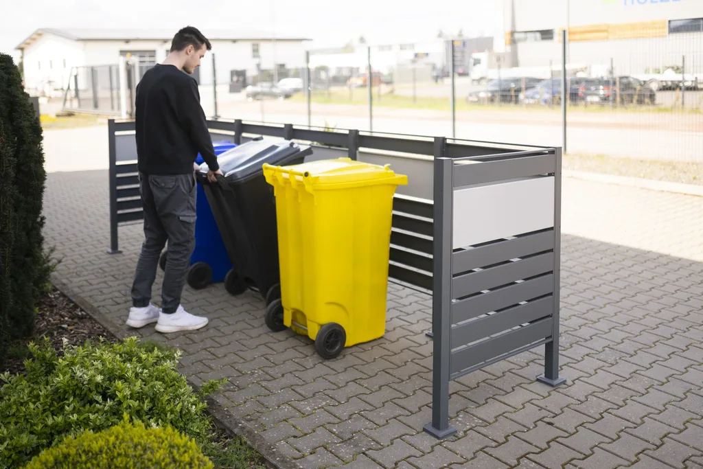 Westmann Afvaltonnenomkasting Planum 5er 120 cm antraciet (5× 240 L)