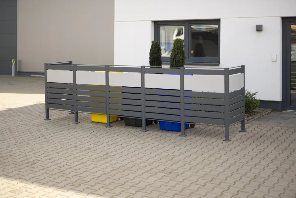 Westmann Afvaltonnenomkasting Planum 5er 120 cm antraciet (5× 240 L)