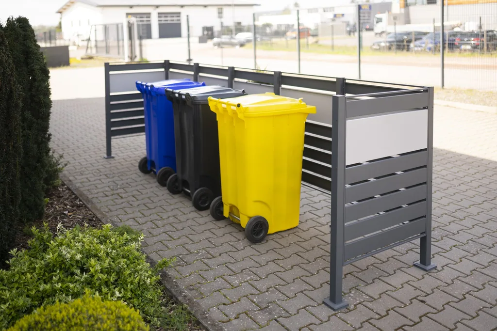 Westmann Afvaltonnenomkasting Planum 5er 120 cm antraciet (5× 240 L)