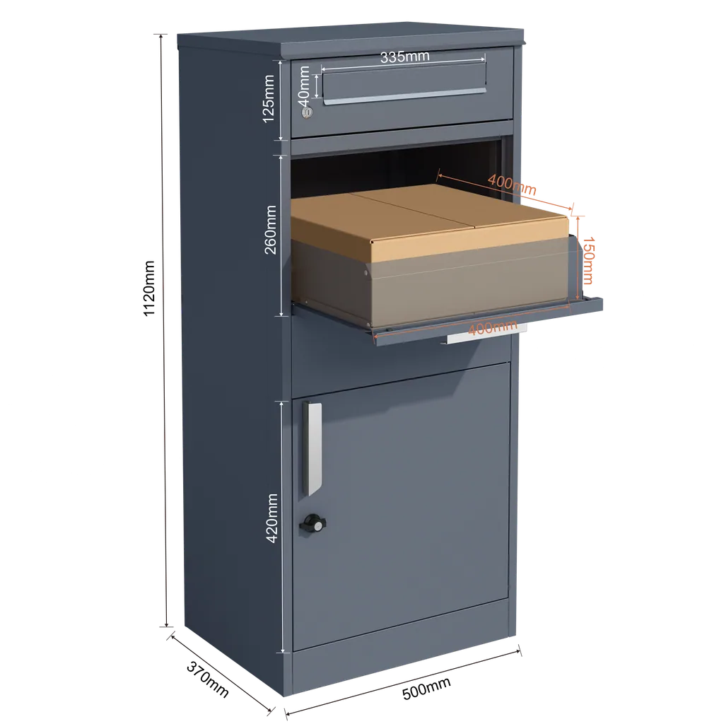 Westmann Paketbox Pedro Metaal antraciet