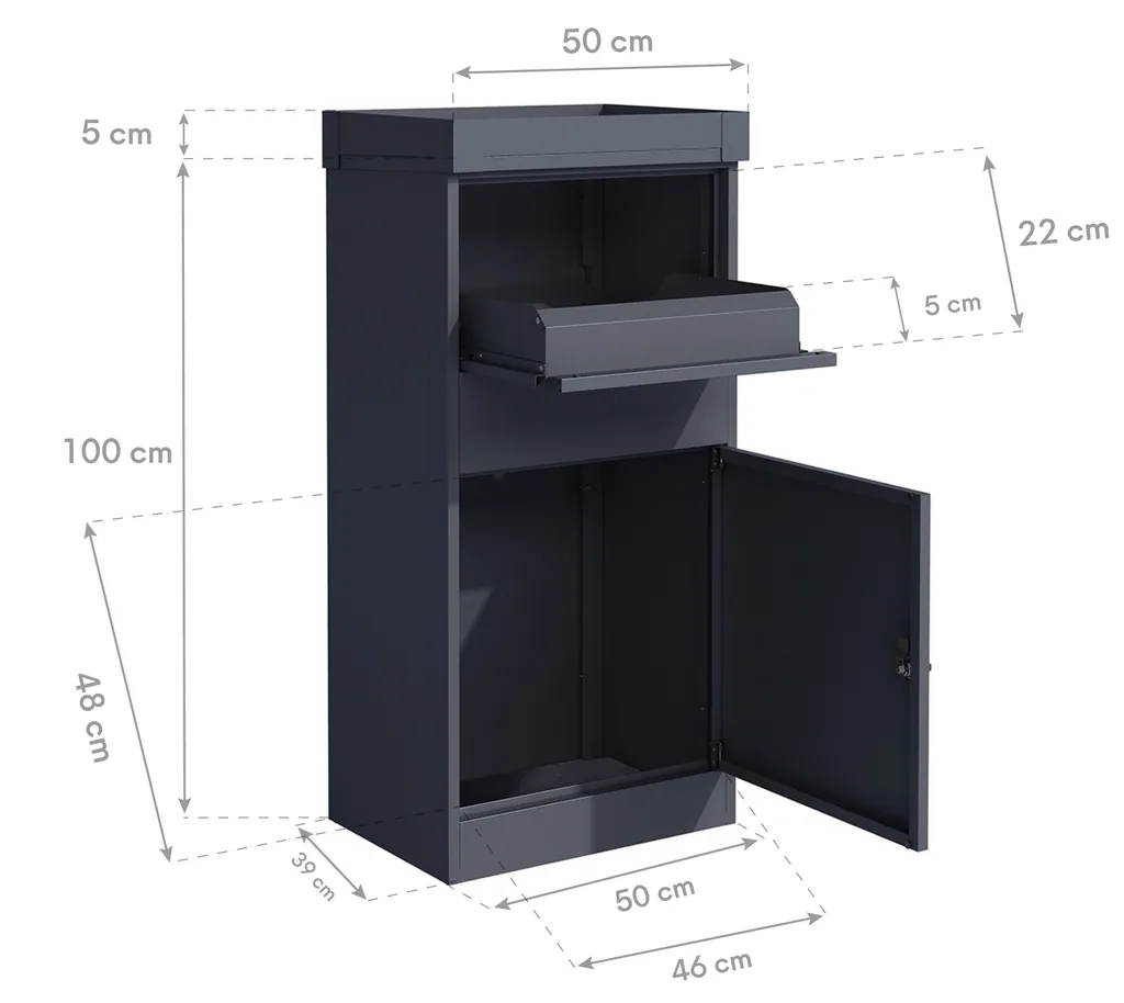 Westmann Paketbox Piet Metaal antraciet