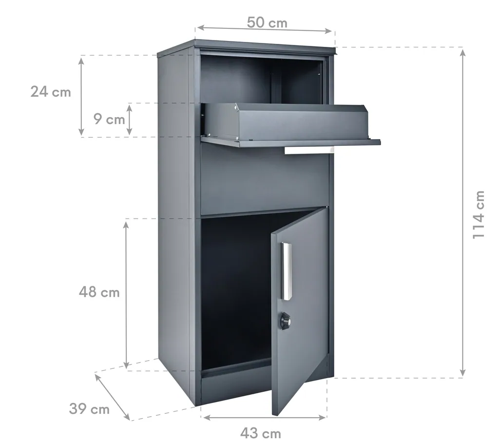 Westmann Paketbox Pepe Metaal antraciet