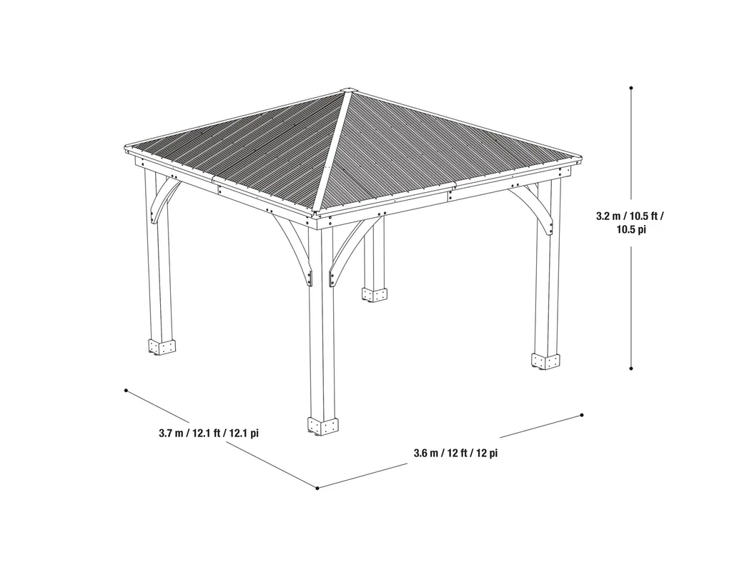 Westmann Houten paviljoen Devon 12×12 Natuur
