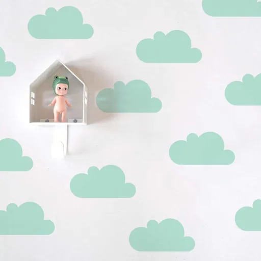 tresxics muursticker wolken mint