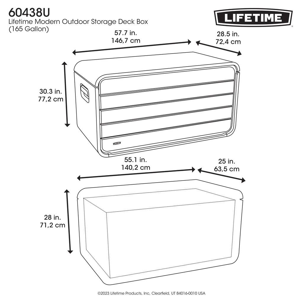 Lifetime Kussenbox Space XL 625 L grijs
