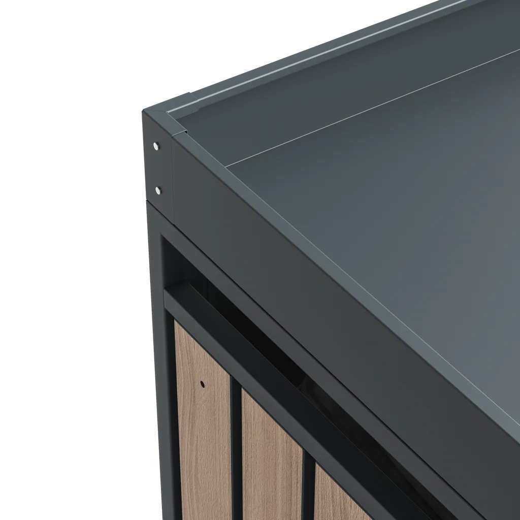 Westmann Afvalcontainerbox Planta 4er antraciet (4× 240 L)
