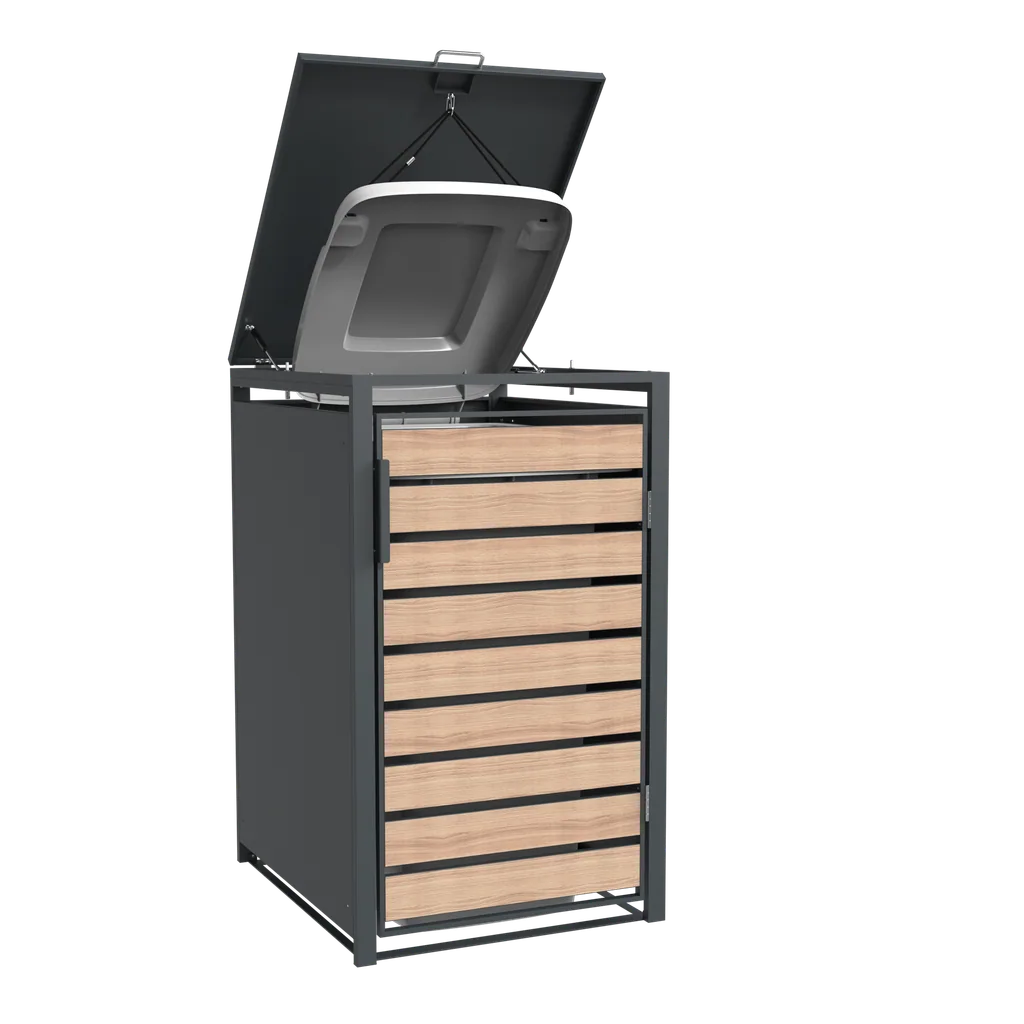 Westmann Afvalcontainerbox Lacina 1er houtlook (1× 240 L)