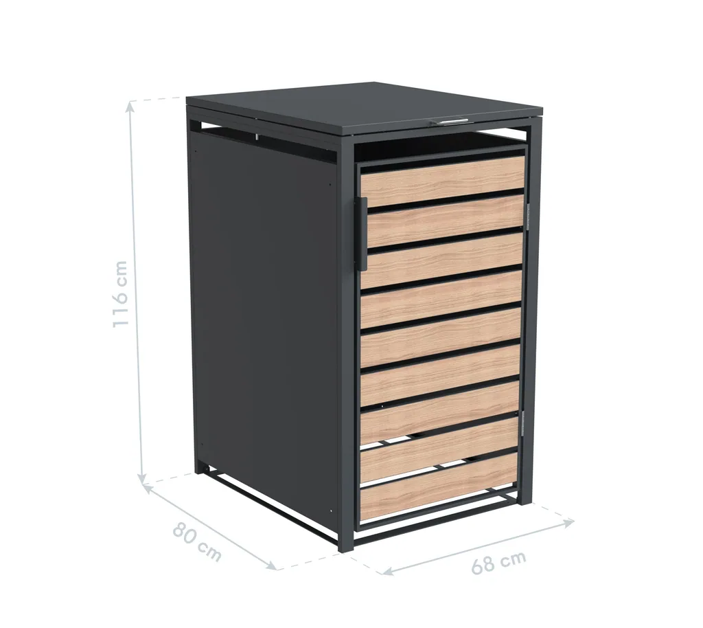 Westmann Afvalcontainerbox Lacina 1er houtlook (1× 240 L)
