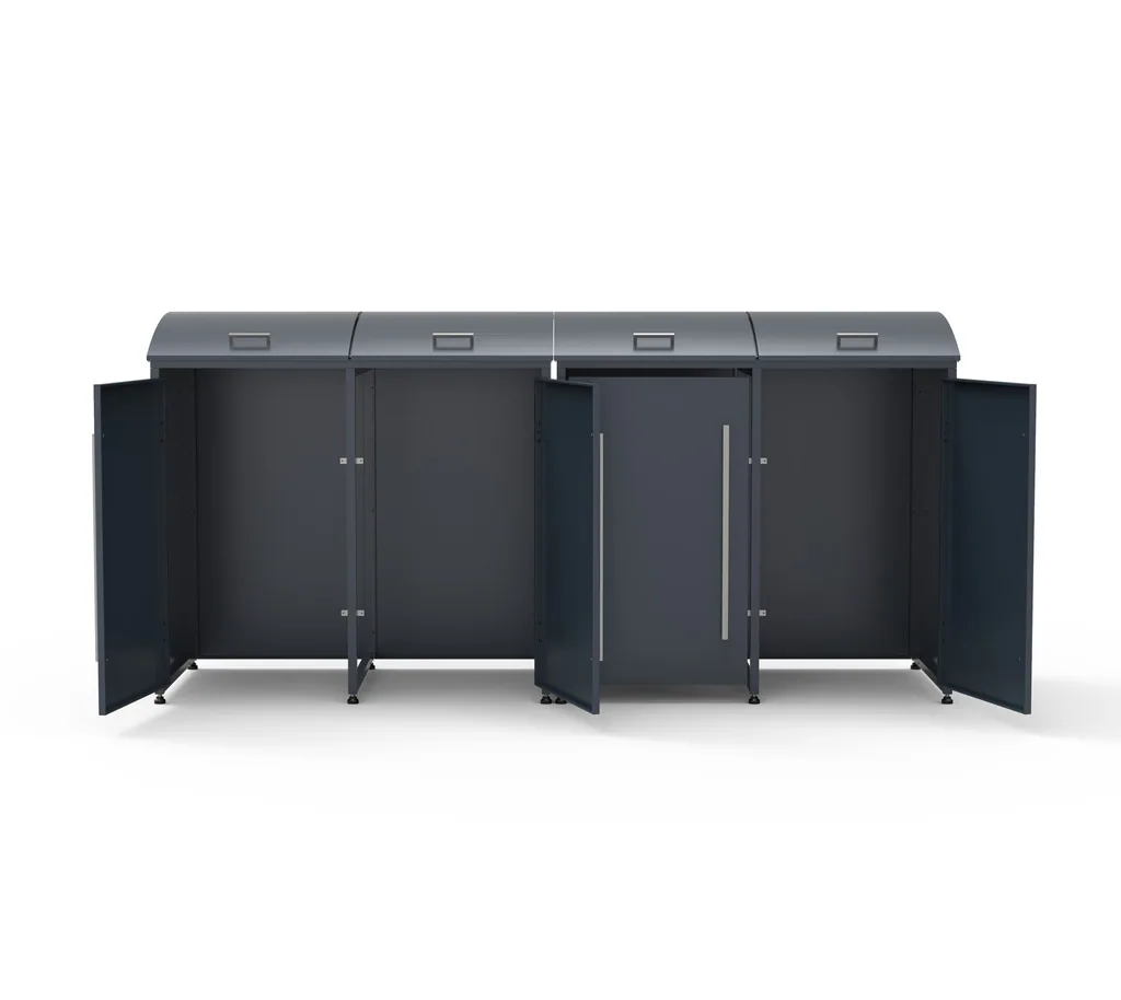 Westmann Afvalcontainerbox Moderna 4er antraciet (4× 240 L)