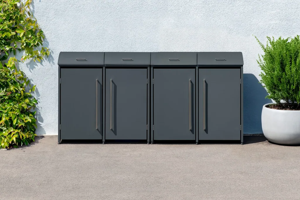 Westmann Afvalcontainerbox Moderna 4er antraciet (4× 240 L)