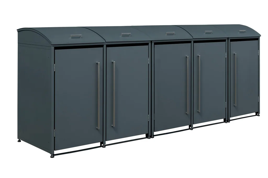 Westmann Afvalcontainerbox Moderna 5-delig antraciet (5× 240 L)