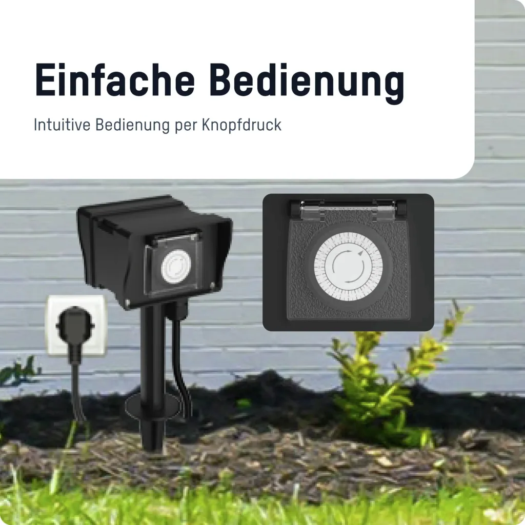 Buiten-timer AES8 met 2 stopcontacten
