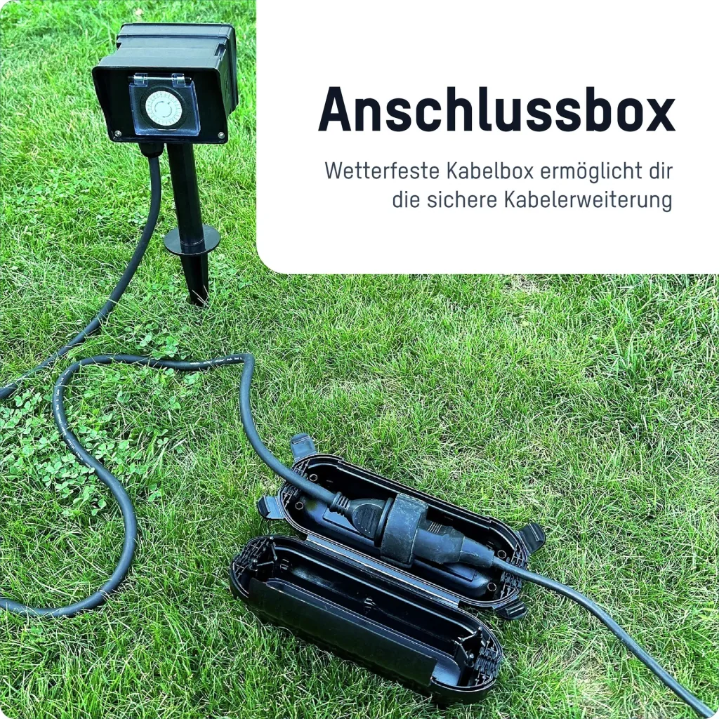 Buiten-timer AES8 met 2 stopcontacten