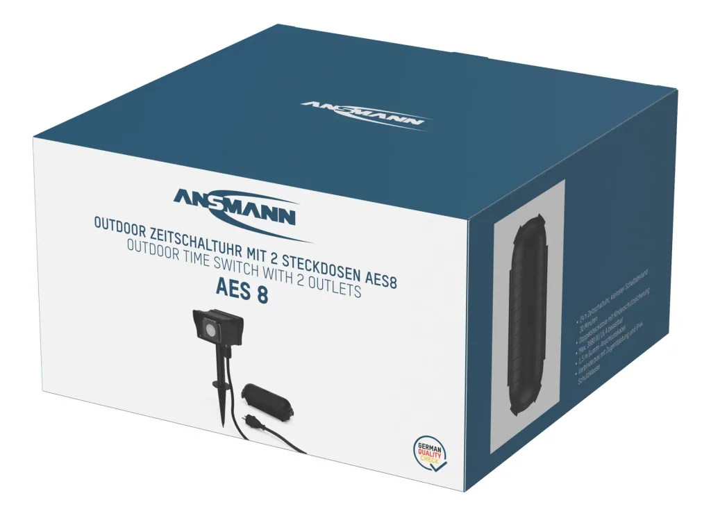 Buiten-timer AES8 met 2 stopcontacten