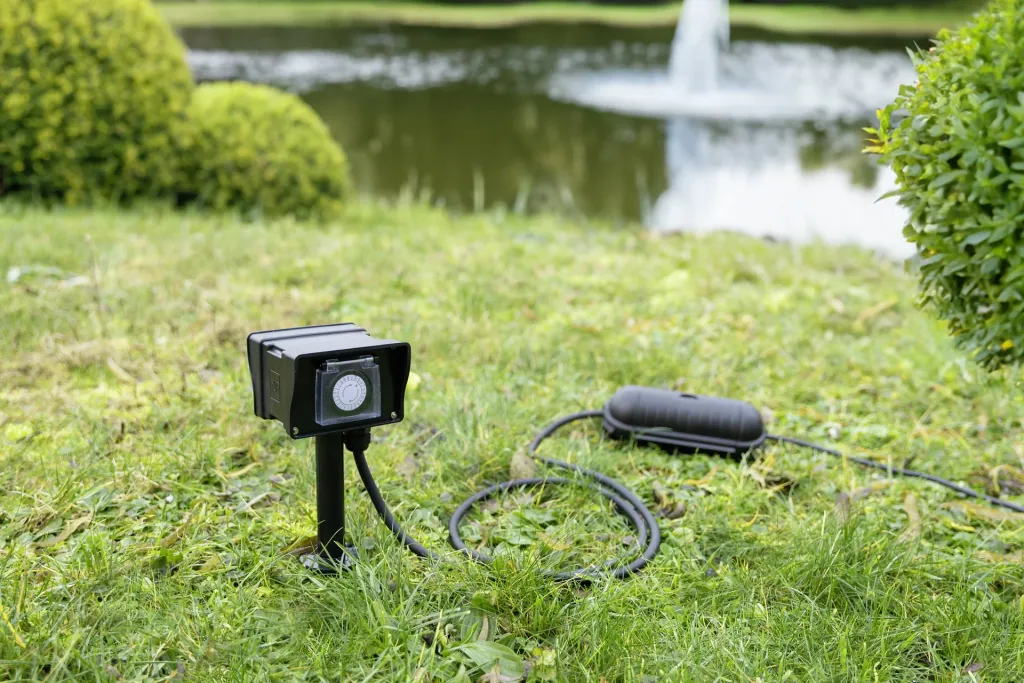 Buiten-timer AES8 met 2 stopcontacten