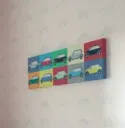 Harlekijn behang auto's crème