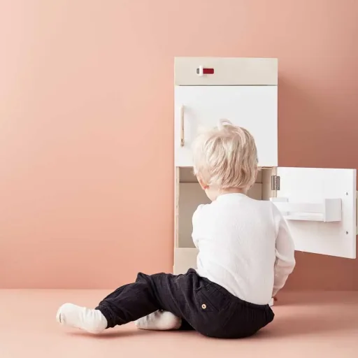 Kids Concept Koelkast Hout wit met natuur