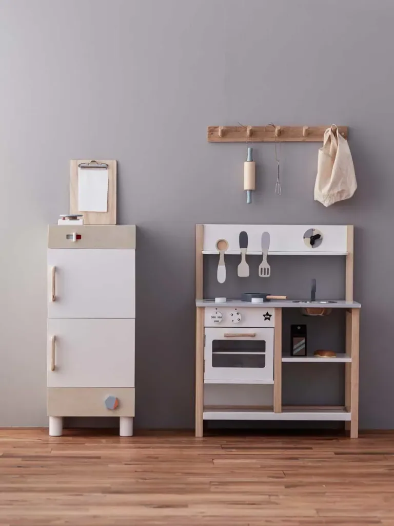 Kids Concept Koelkast Hout wit met natuur
