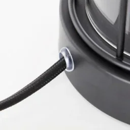 Table lamp Storm nationwide mat wood black glass 40W E14