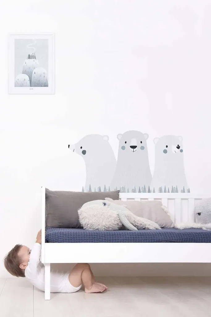 Lilipinso poster ijsbergen grijs wit